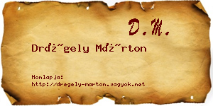 Drégely Márton névjegykártya