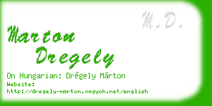 marton dregely business card